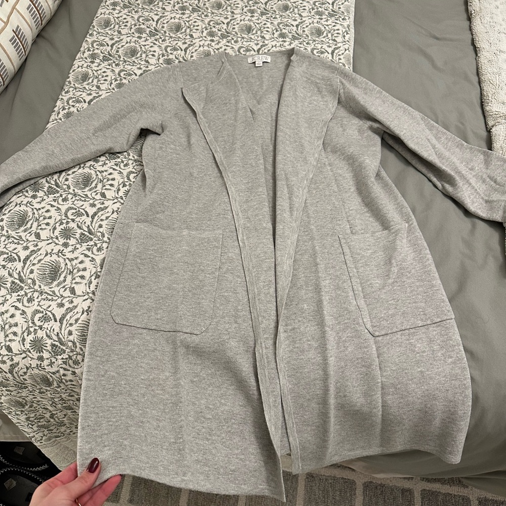 J Crew Juliette Collarless Sweater Blazer